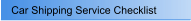 Car Shipping Service Checklist